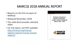 MARCQI 2018 ANNUAL REPORT