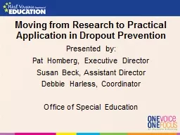 Moving from Research to Practical Application in Dropout Prevention
