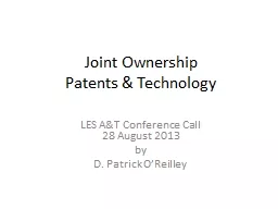 Joint Ownership Patents & Technology