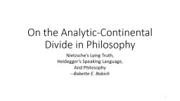 On the Analytic-Continental Divide in Philosophy