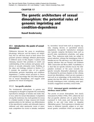 CHAPTER  The genetic architecture of sexual dimorphism