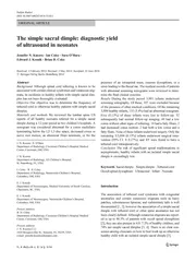 ORIGINAL ARTICLE The simple sacral dimple diagnostic y