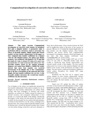 Computational investigation of convective heat transfe
