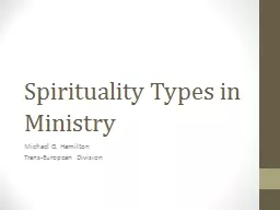 Spirituality Types in Ministry