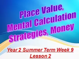 Place Value, Mental Calculation