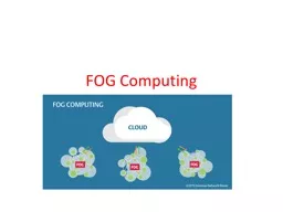 FOG Computing Internet of Things (