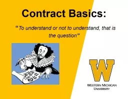 Contract Basics:   “