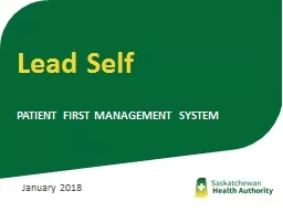 January 2018 PATIENT FIRST MANAGEMENT SYSTEM