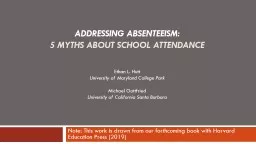 Addressing absenteeism