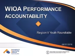 WIOA Performance accountability