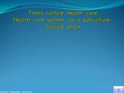 Trans culture health care