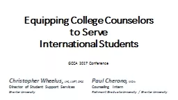 Equipping College Counselors