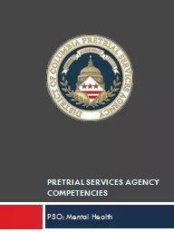 PreTrial   Services Agency Competencies