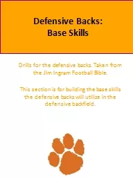 Defensive Backs: Base Skills