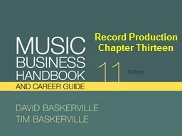 Record Production Chapter Thirteen