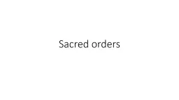 Sacred Orders OT: Preparation