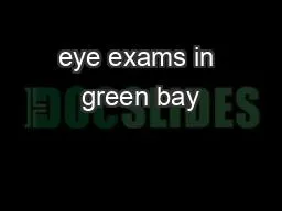 eye exams in green bay