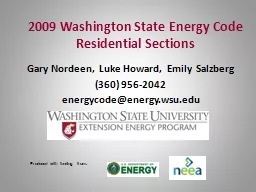 1 2009 Washington State Energy Code