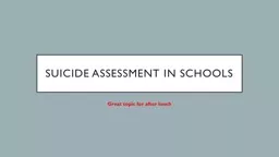 Suicide  Assessment