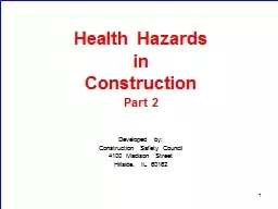1 Health Hazards in