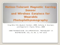 Motion-Tolerant Magnetic Earring Sensor