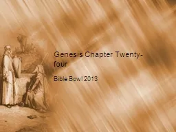 Genesis Chapter Twenty-four