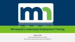 Minnesota’s Customized Employment Training
