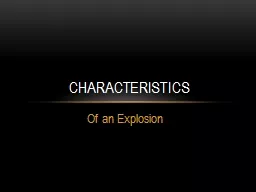 Of an Explosion Characteristics