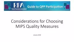 Considerations for Choosing MIPS Quality Measures