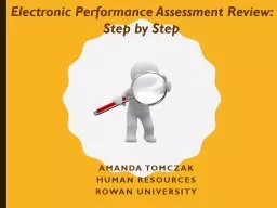 Electronic Performance Assessment Review: Step by Step