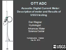 OTT ADC      Acoustic Digital Current Meter: Description of meter and Results of USGS