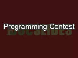 Programming Contest