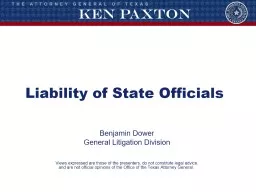 Liability of State Officials 