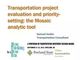 Samuel  Seskin Transportation Consultant