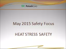 May 2015 Safety Focus