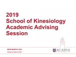 2019  School of Kinesiology Academic Advising Session