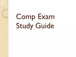 Comp Exam Study Guide
