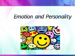 Emotion and Personality