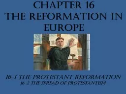16-1 The Protestant Reformation