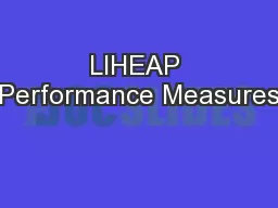 LIHEAP Performance Measures