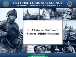 DLA Internet Bid Board System (DIBBS) Quoting