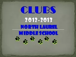 CLUBS 2012-2013  North Laurel