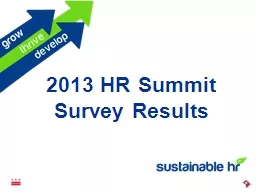 2013 HR Summit  Survey Results