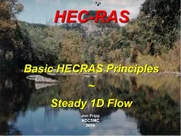 HEC-RAS Basic HECRAS Principles