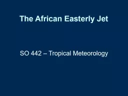 The African  Easterly Jet