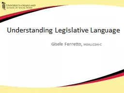 Understanding Legislative Language