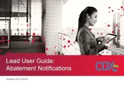 Lead User Guide: Abatement Notifications