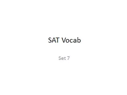 SAT Vocab Set  7 Archaic (adj.)