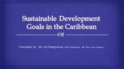 Sustainable Development Goals in the Caribbean