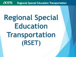 Regional Special Education Transportation